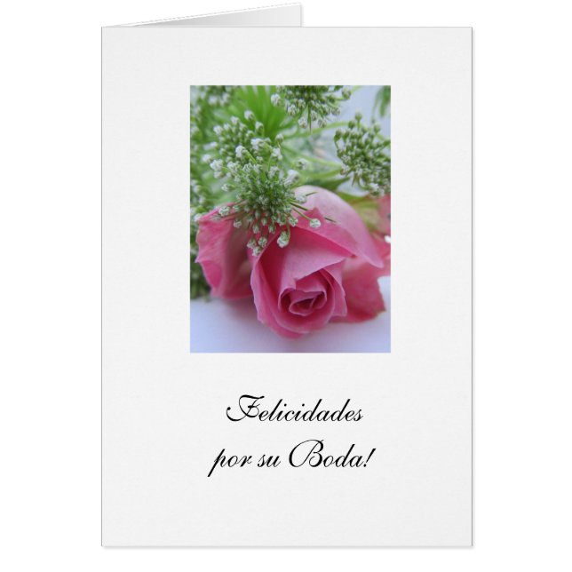 Spanisch: Hochzeit Felicidades por SUs Boda/ (Vorne)