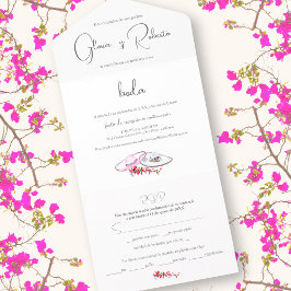 Spanisch, Invitación a Boda Sombrero Charro Hochze All In One Einladung