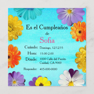 Spanisch: Invitación de Cumpleaños/Birthday Einladung