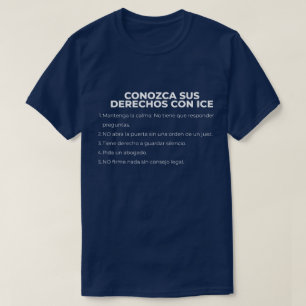 Spanisch: Kenne deine Rechte mit ICE T-Shirt
