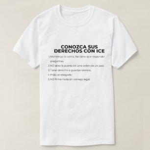 Spanisch: Kenne deine Rechte mit ICE T-Shirt