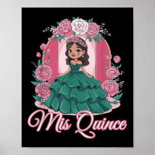 Spanisch Latina 15. Geburtstagsparty Quinceanera M Poster