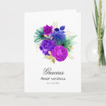 Spanisch Mardi Gras Aquarell Floral Quinceañera