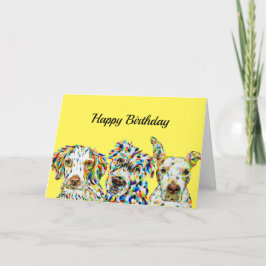 Spanisch Mixed Rasse Pitbull Geburtstagskarte Karte