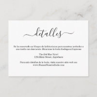 Spanisch Modern Bianco Y Negro Boda Detalles