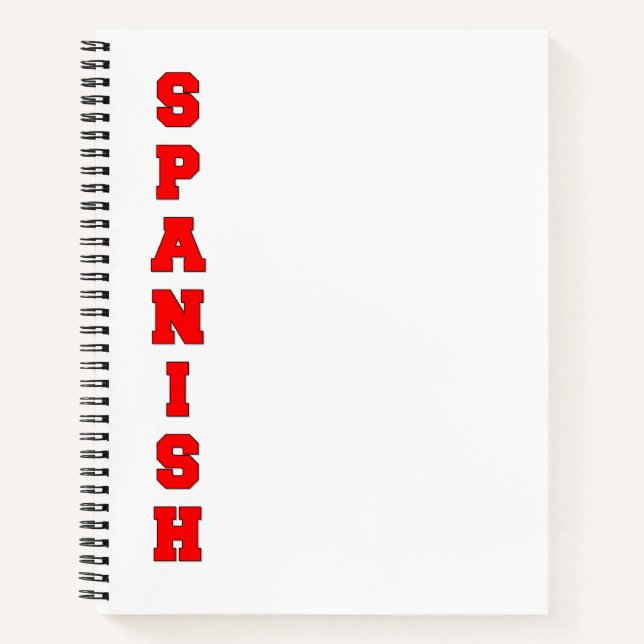 Spanisch Notizbuch (Vorderseite)