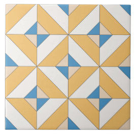 Spanisch Orange Blue Pink Geometrie Mittelmeer Fliese