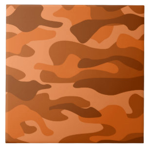 Spanisch Orange Monocolor Camo Fliese