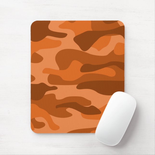 Spanisch Orange Monocolor Camo Mousepad (Mit Mouse)