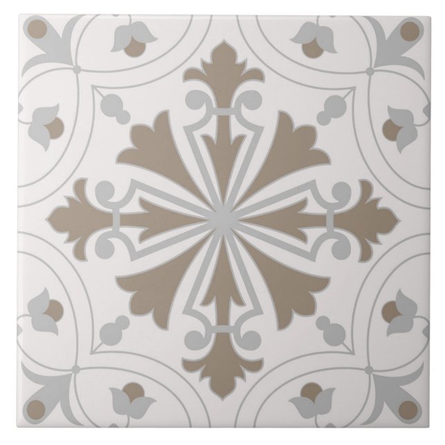 Spanisch Portugiesisch Boho Fliese (Vorderseite)