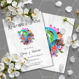 Spanisch Rustikales Herz mexikanische Hochzeit Ret Einladung