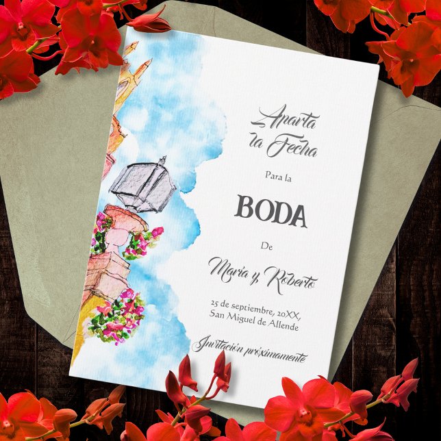 Spanisch San Miguel de Allende Save the Date Einladung (Von Creator hochgeladen)