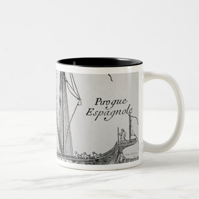 Spanisch Ship Zweifarbige Tasse (Rechts)