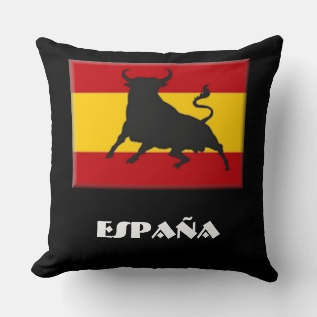 Spanisch Stier Kissen (Vorderseite)