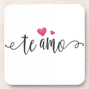 Spanisch Te Amo I Liebe You Valentine   UNTERSETZE Getränkeuntersetzer