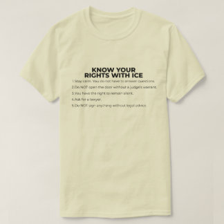 Spanisch und Englisch Know Your Rights ICE T-Shirt