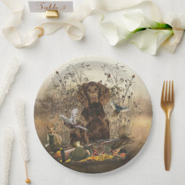 Spanisch, Wachtelhund Pappteller