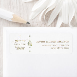Spanisch Weiße Blume Gracias Calligraphy Bautizo