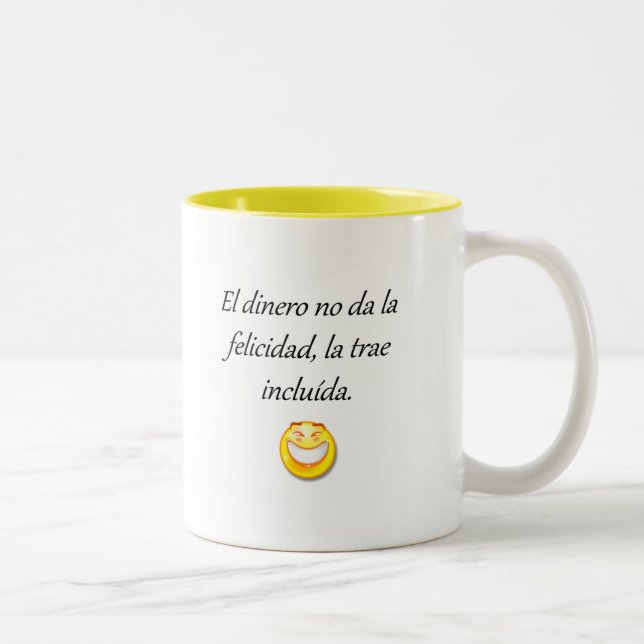 Spanisch-Zitate Zweifarbige Tasse (Rechts)
