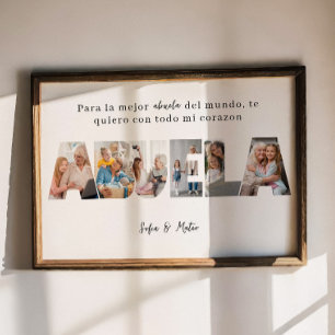 Spanische Abuela-Fotocollage zum Muttertag Poster