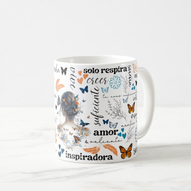 Spanische Affirmation Motivierend Tasse (VorderseiteRechts)