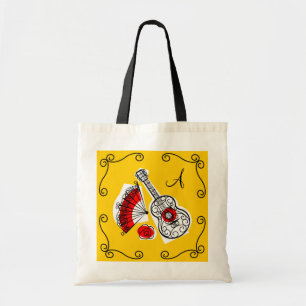 Spanische Andenken-Ecken-Monogramm-Tasche Tragetasche