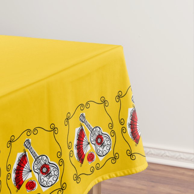 Spanische Andenken-Eckentischdecke 52 x 70 Tischdecke (Beispiel)