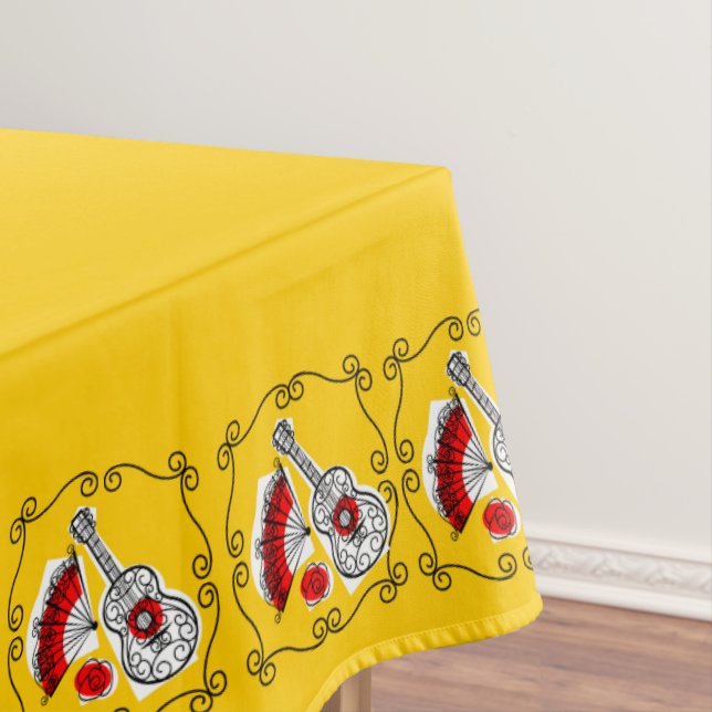 Spanische Andenken-Eckentischdecke 60 x 84 Tischdecke (Beispiel)