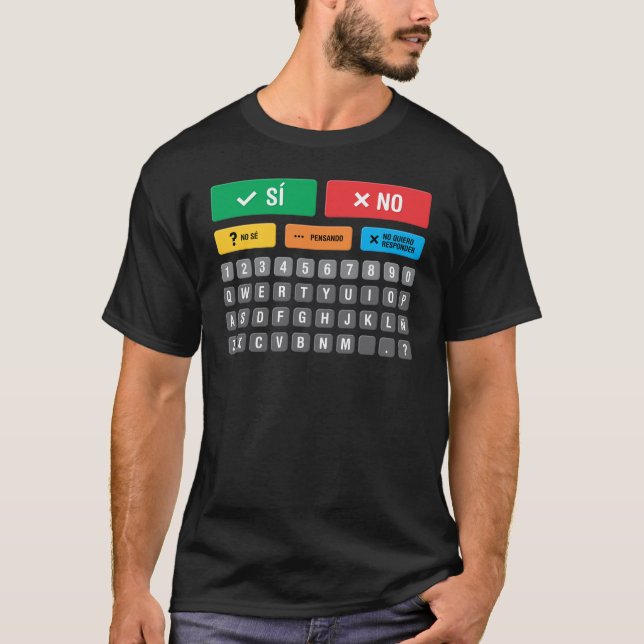 Spanische Autismus AAC PECS Mitteilung über die Me T-Shirt (Vorderseite)