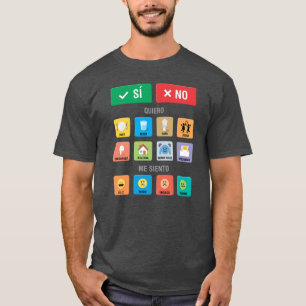Spanische Autismus AAC PECS Mitteilung über die Me T-Shirt