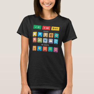 Spanische Autismus AAC PECS Mitteilung über die Me T-Shirt