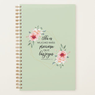 Spanische Bibelverse Proverbios 31:10 Planer