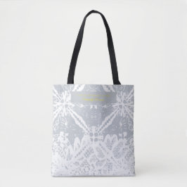 Spanische Blumenmuster - grau Tasche