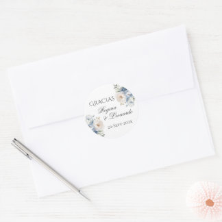 Spanische Boho-Hochzeit runder Aufkleber 