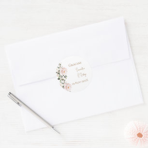 Spanische Boho-Hochzeit runder Aufkleber