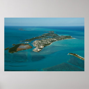Spanische Brunnen u. Russell-Insel, Bahamas Poster