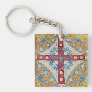 Spanische Cross Tiles Schlüsselanhänger