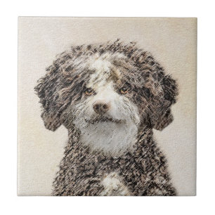Spanische Dog Malerei - Niedliche Original Hunde K Fliese