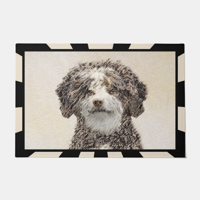 Spanische Dog Malerei - Niedliche Original Hunde K Fußmatte (Vorderseite)