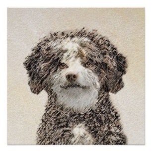 Spanische Dog Malerei - Niedliche Original Hunde K Poster