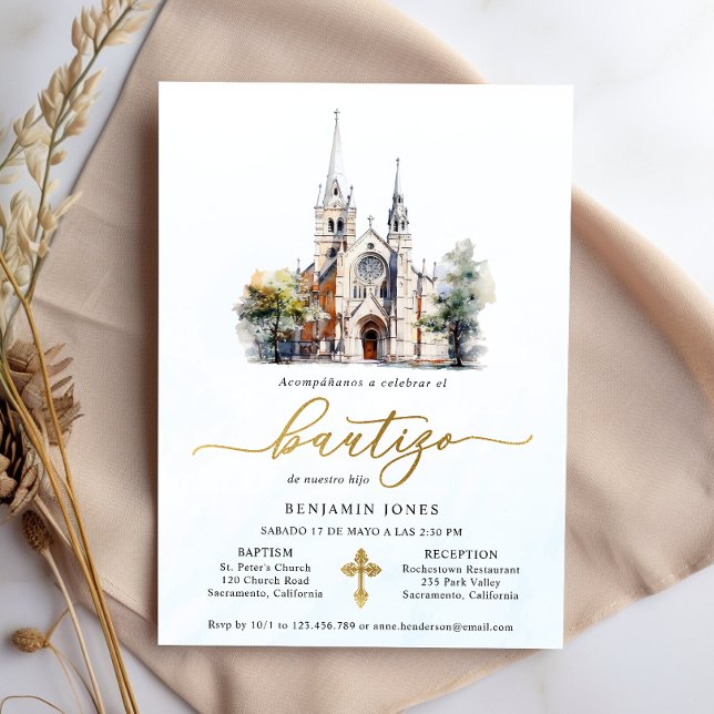 Spanische Einladung De Bautizo Wasserfarbe (Von Creator hochgeladen)