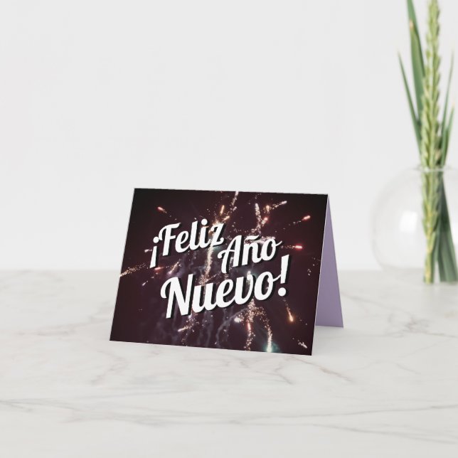 Spanische Einladungskarte für das neue Jahr (Vorderseite)