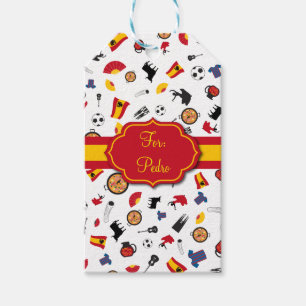 Spanische Einzelteile mit der Flagge, zum von Geschenkanhänger