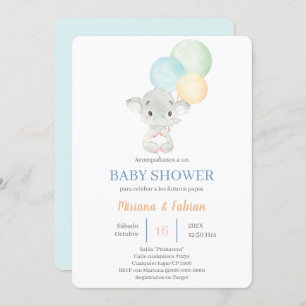 Spanische Elephant Baby Dusche Einladung