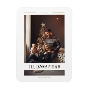 Spanische Feliz Navidad Wimshical Calligraphy Magnet