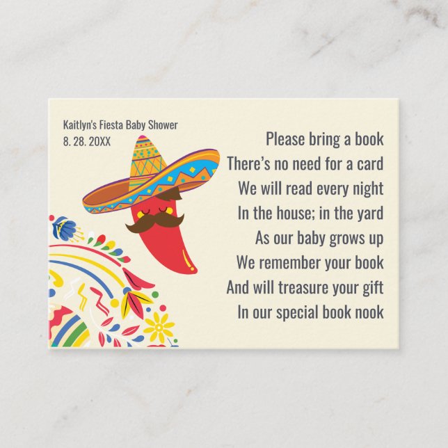 Spanische Fiesta Baby Shooting Card Begleitkarte (Vorderseite)