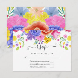 Spanische Fiesta Wedding RSVP Card Karte