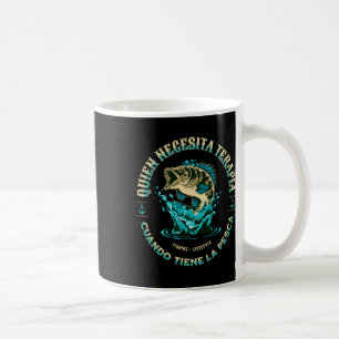 Spanische Fischtherapie auf Spanisch für Angler Kaffeetasse