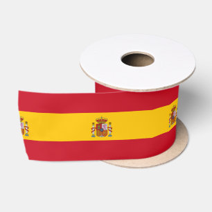Spanische Flagge 3" Satin Ribbon Satinband