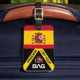 Spanische Flagge, Beutelmarken, Spanien / Personal Gepäckanhänger